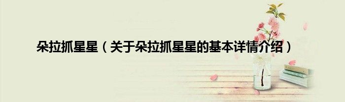 朵拉抓星星（关于朵拉抓星星的基本详情介绍）