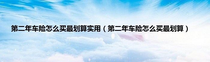 第二年车险怎么买最划算实用（第二年车险怎么买最划算）